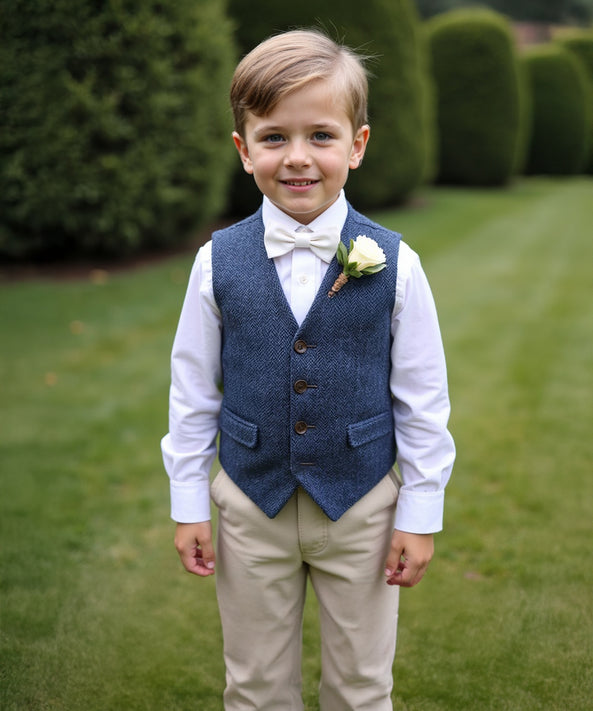 Kids Tweed Accessory Hire Package - Black Tie Menswear 